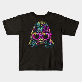 colorful gorilla lines Kids T-Shirt